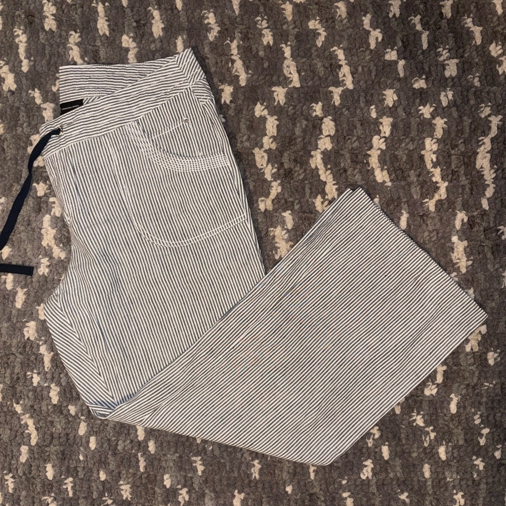 INC International Concepts Navy and White Striped Pants - sz14 (P24)